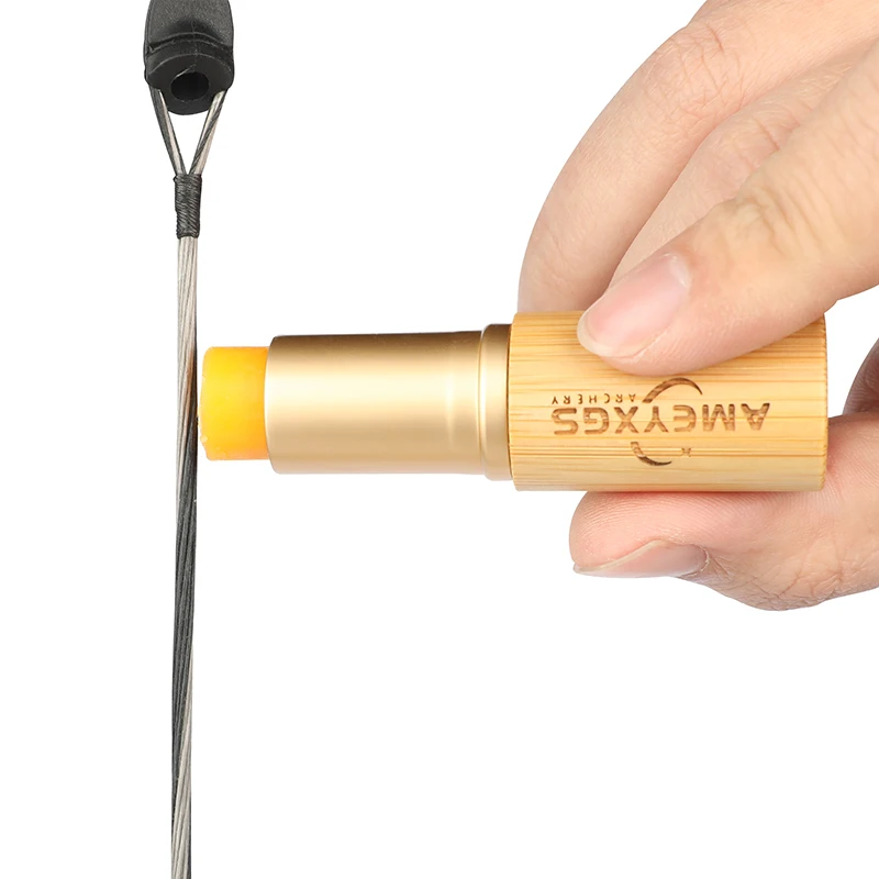 Cuerda de arco de protección de cera de arco, tubo de bambú de dos colores para arco recurvo compuesto tradicional, accesorios de tiro de caza - imagen 3