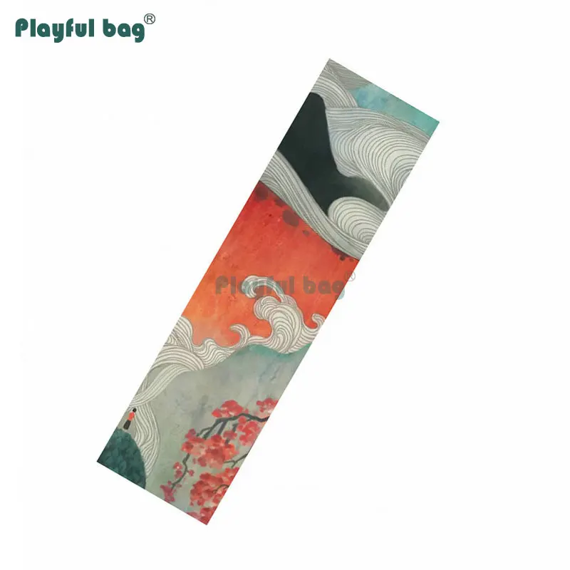 Papel de lija para monopatín 84x23CM, pegatina antideslizante, patrón de moda, decoración de doble balancín, pegatinas para monopatín AMB140 - imagen 4