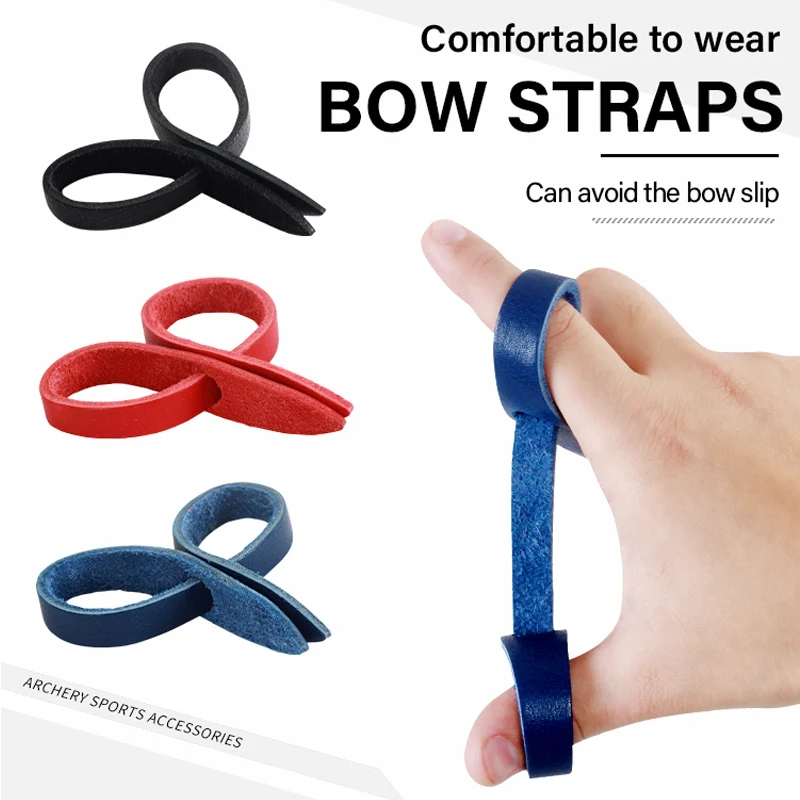 Equipo de correas de arco de cuero PU, eslinga de muñeca, arco recurvo compuesto de Tiro con Arco Largo, accesorios de caza, dispositivo de protección - imagen 4