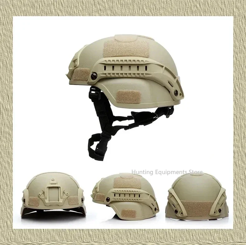 MICH 2000 casco táctico de combate protector MH con riel lateral NVG al aire libre táctico Painball CS SWAT montar proteger casco M88 - imagen 3