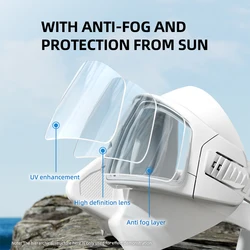 Máscara de buceo profesional UV antiniebla HD ajustable adulto