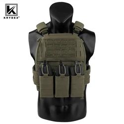 KRYDEX-Juego completo de soporte de placa FCPC V5, chaleco táctico con corte láser frontal, bolsa Triple Mag, mochila, faja para asult, correa para el hombro