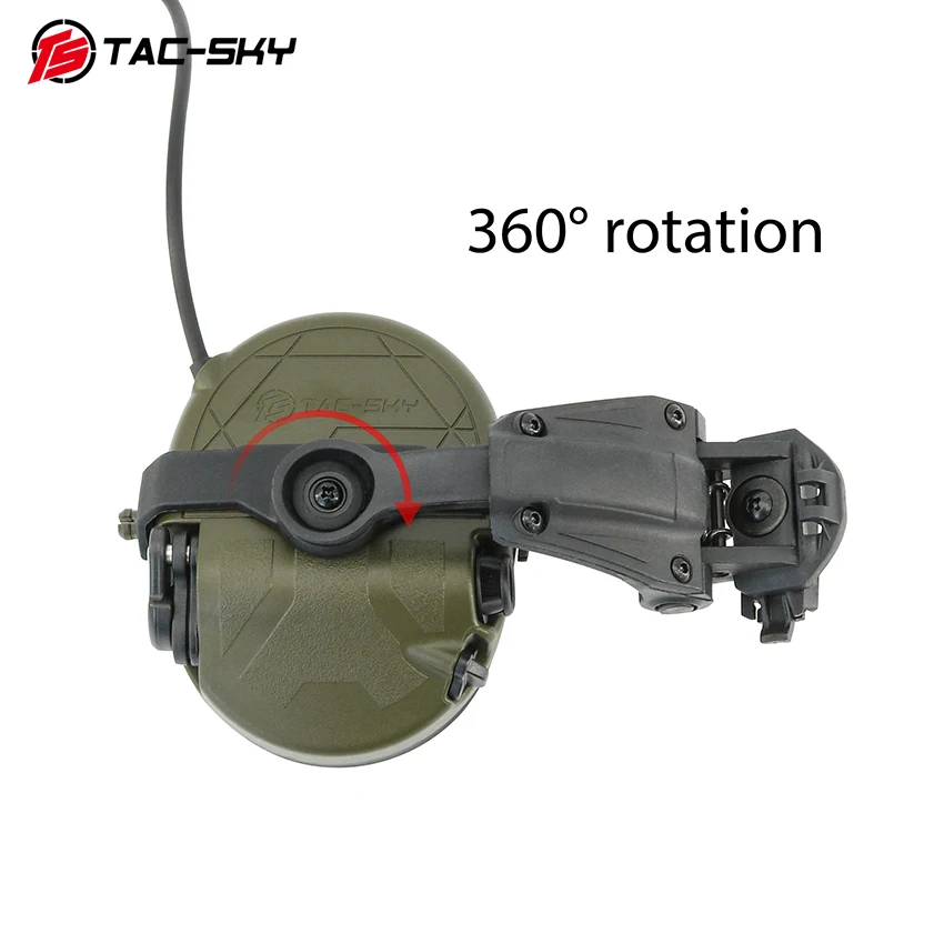 TS TAC-SKY TAC-303 ARC-OPS-CORE Auriculares con montaje en riel, protección auditiva electrónica Auriculares tácticos con cancelación activa de ruido - imagen 5