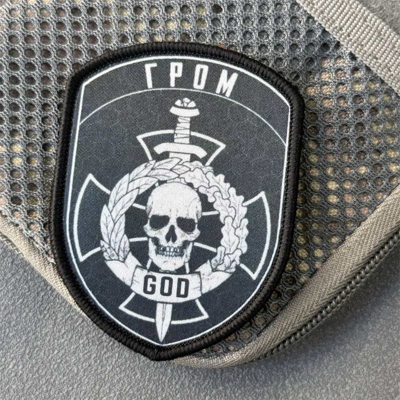 Parche táctico "Thunder", insignia de moral militar, impresión de gancho y bucle, mochila, accesorios de decoración de ropa, pegatinas, brazalete - imagen 4