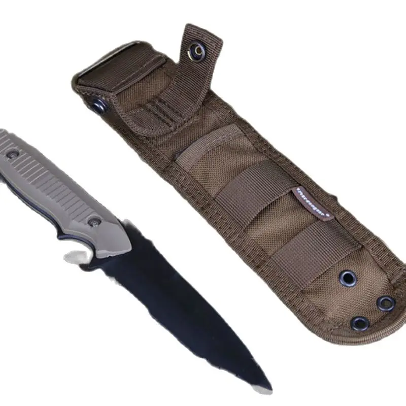 Emersongear-cuchillo recto táctico con cubierta de tela, modelo de plástico, colección de combate Airsoft, caza, senderismo, nailon, EM3330 - imagen 5