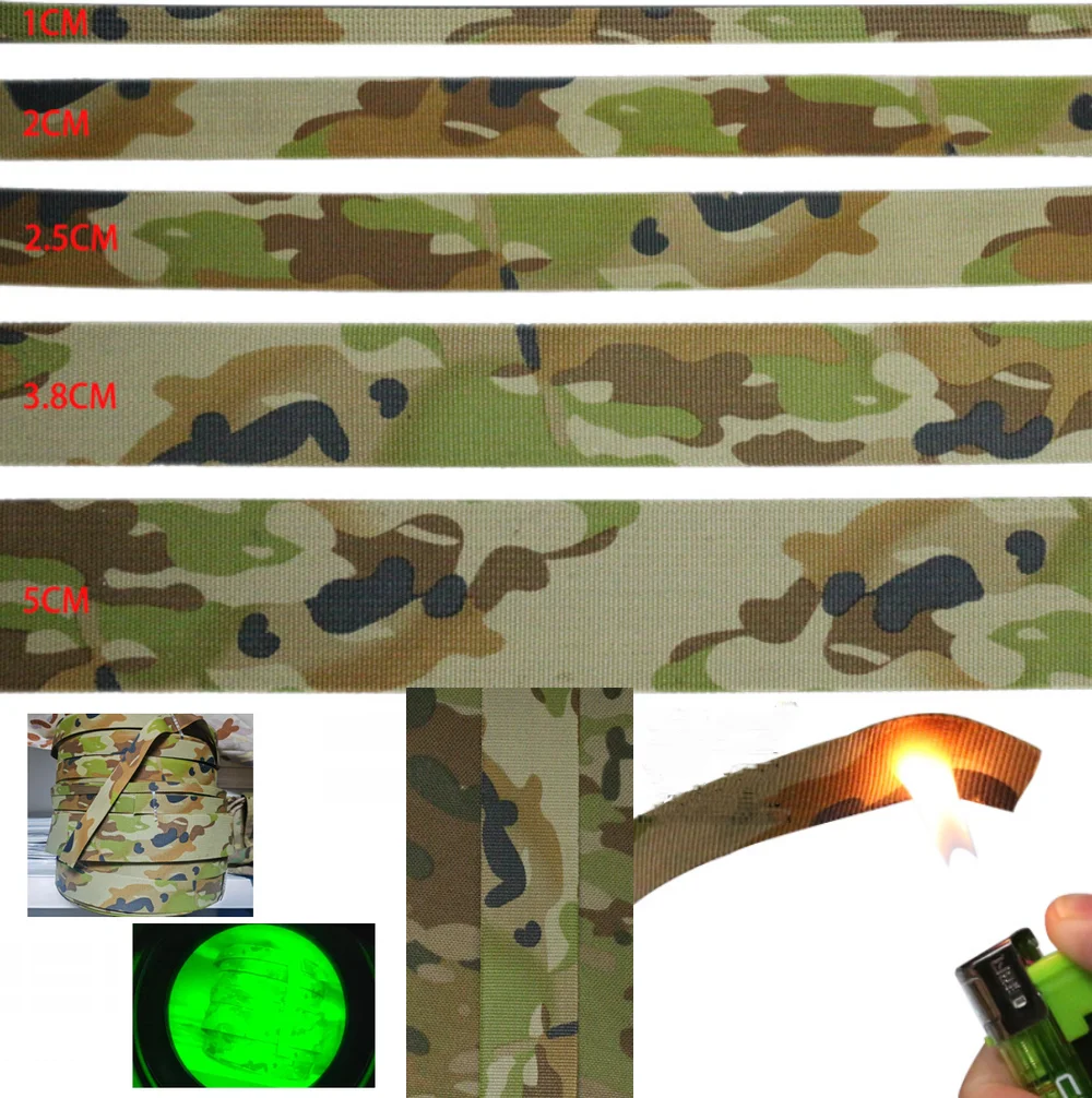 AMCU nuevo camuflaje australiano correas molle IRR infrarrojo reflectante retardante de llama DIY mochila táctica correa de cinturón - imagen 2