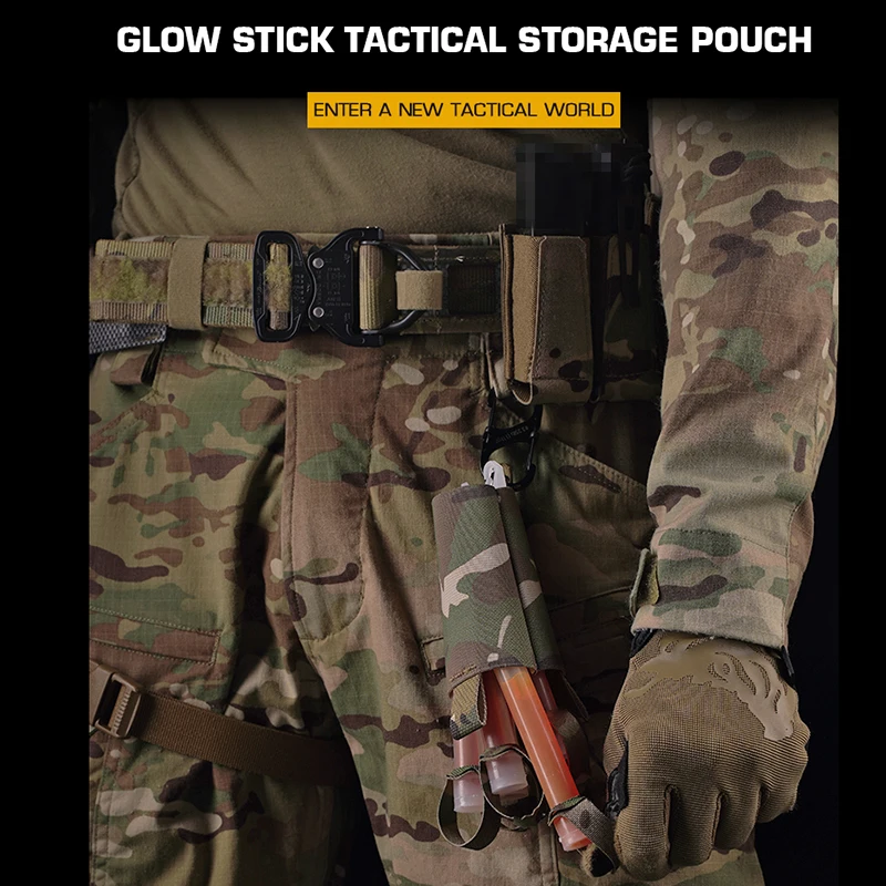 Bolsa para barras luminosas, soportes tácticos para Chemlight, 6 paquetes, bolsas de almacenamiento para barras luminosas, aventura al aire libre, caza, pesca, equipo Airsoft - imagen 2