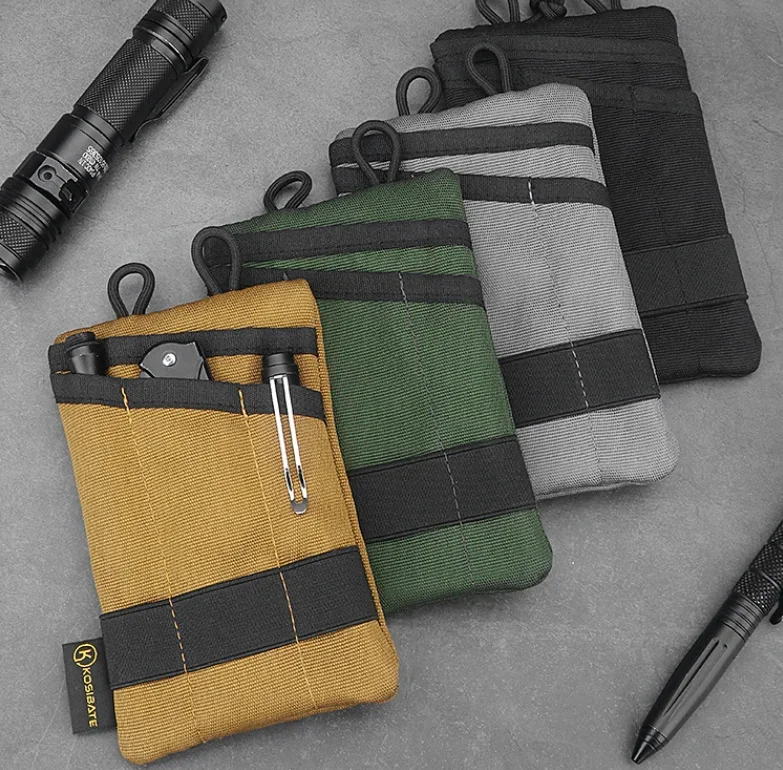 Mini bolsa táctica EDC, billetera, monedero, riñonera con correa para el hombro, cuchillo para acampar al aire libre, bolsillo colgante para tarjeta de crédito - imagen 5