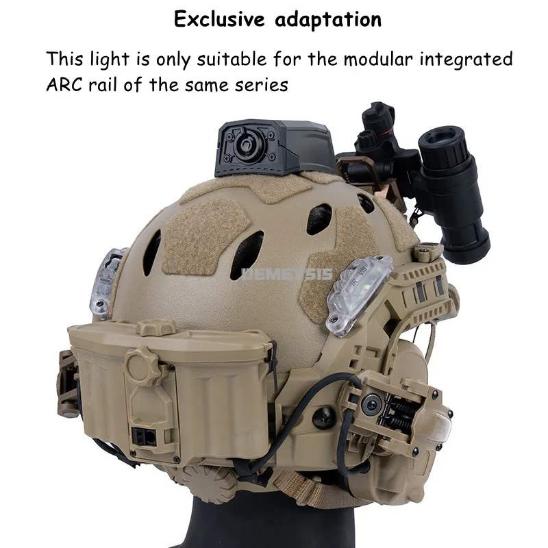 Casco táctico Modular ARC Rail Flash lámpara de señal Ir/luz de señal blanca caza al aire libre supervivencia seguridad Airsoft casco lámpara - imagen 4