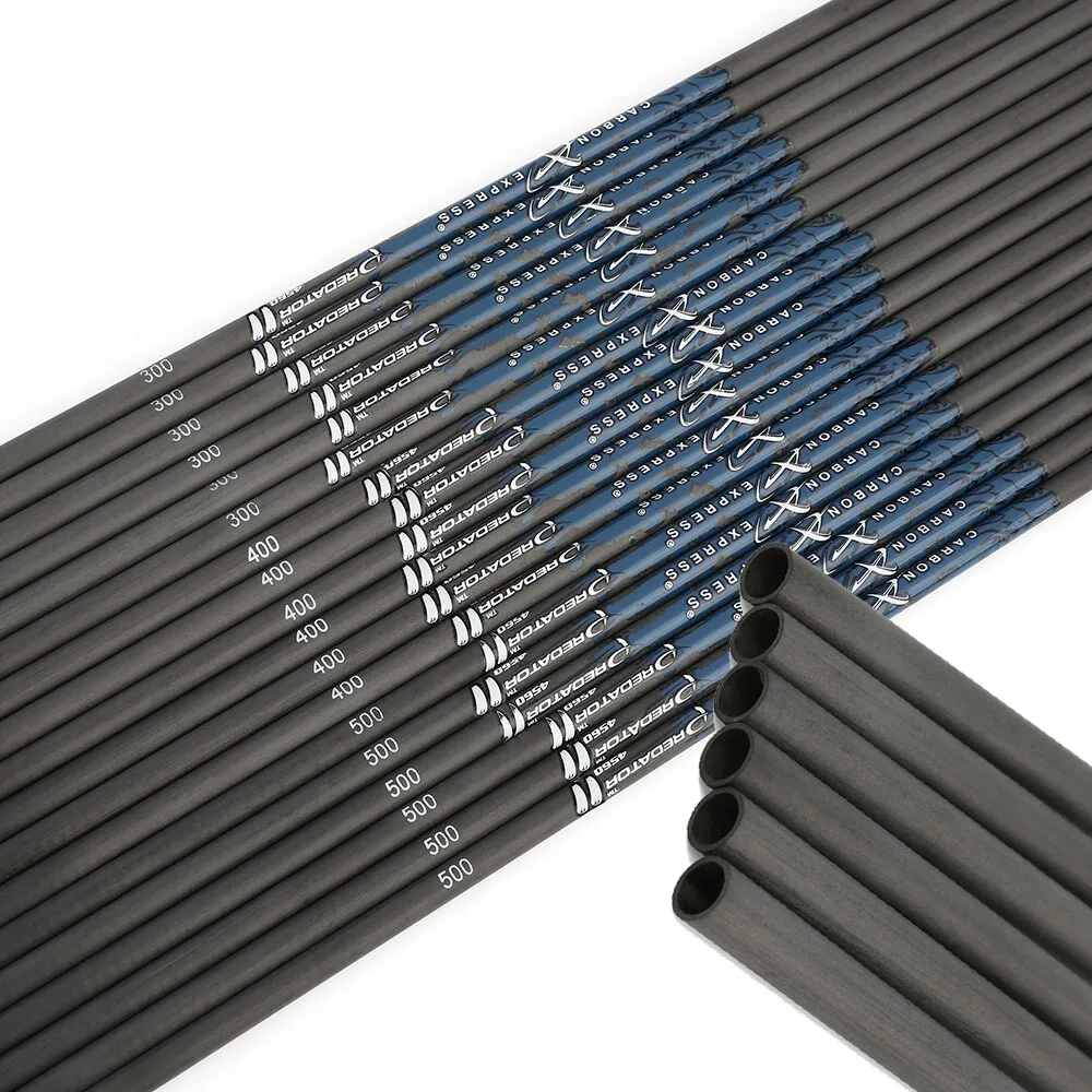 Flechas de carbono para tiro con arco, eje de fibra pura