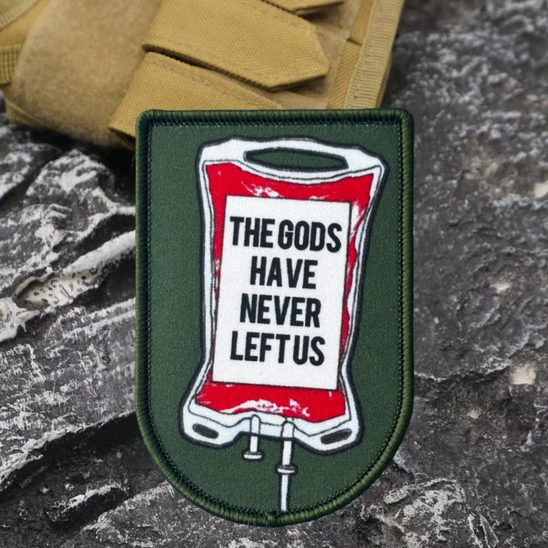 Parche estampado The Gods Have Never Left Us, chaleco táctico, insignia de moral con gancho y bucle, pegatinas para mochila, parches para brazalete para ropa - imagen 2