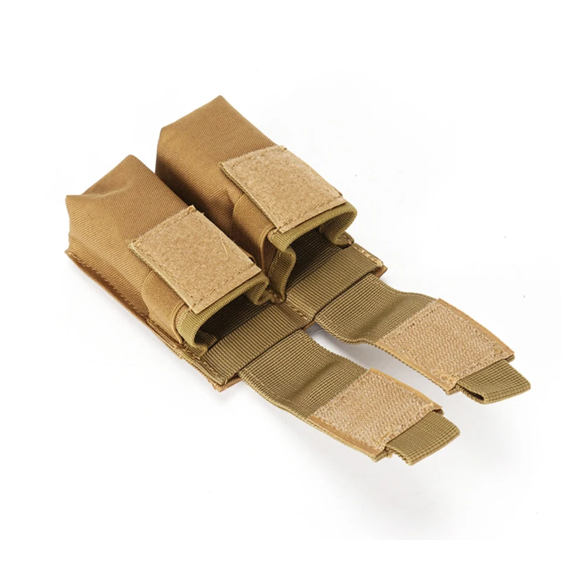 Bolsa para revistas de 9mm, bolsa individual doble para revistas, Molle para exteriores, bolsa para revistas con tapa abierta para Glock M1911 92F, bolsa para linterna - imagen 3