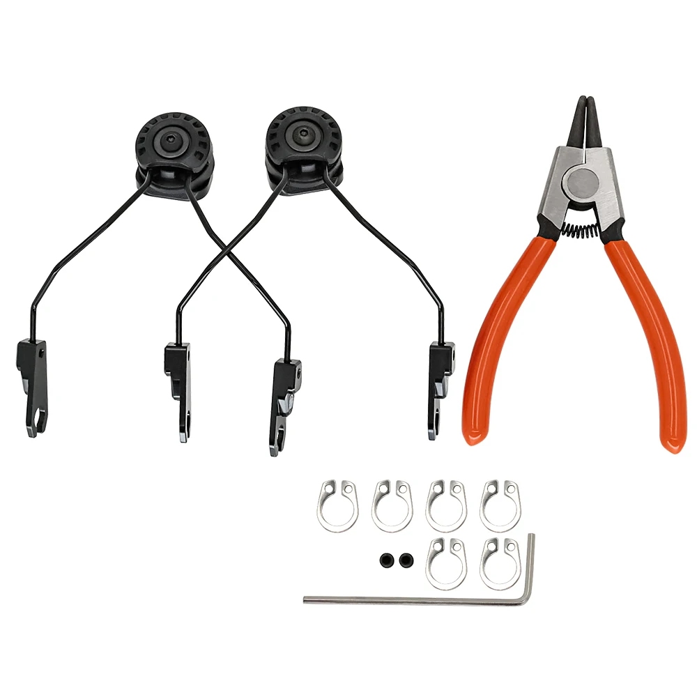 MSASORDIN Soporte para auriculares tácticos Adaptador de riel de arco, accesorios para auriculares para casco Sordin - imagen 3