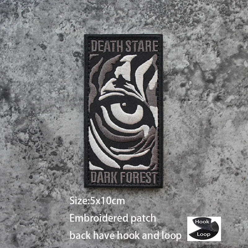 Brazalete con cabeza de tigre bordada en 3D, tira de Bosque Oscuro, moral, mochila creativa, pegatina de tela, parches de gancho y bucle para ropa - imagen 5