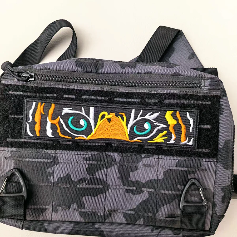 Parche táctico bordado tigre bosque oscuro con mirada mortuoria - imagen 5