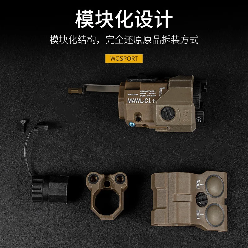 Caja de batería lateral de intercambio rápido para NAWL-C1+ con montaje en riel, accesorio táctico de nailon para Airsoft - imagen 3