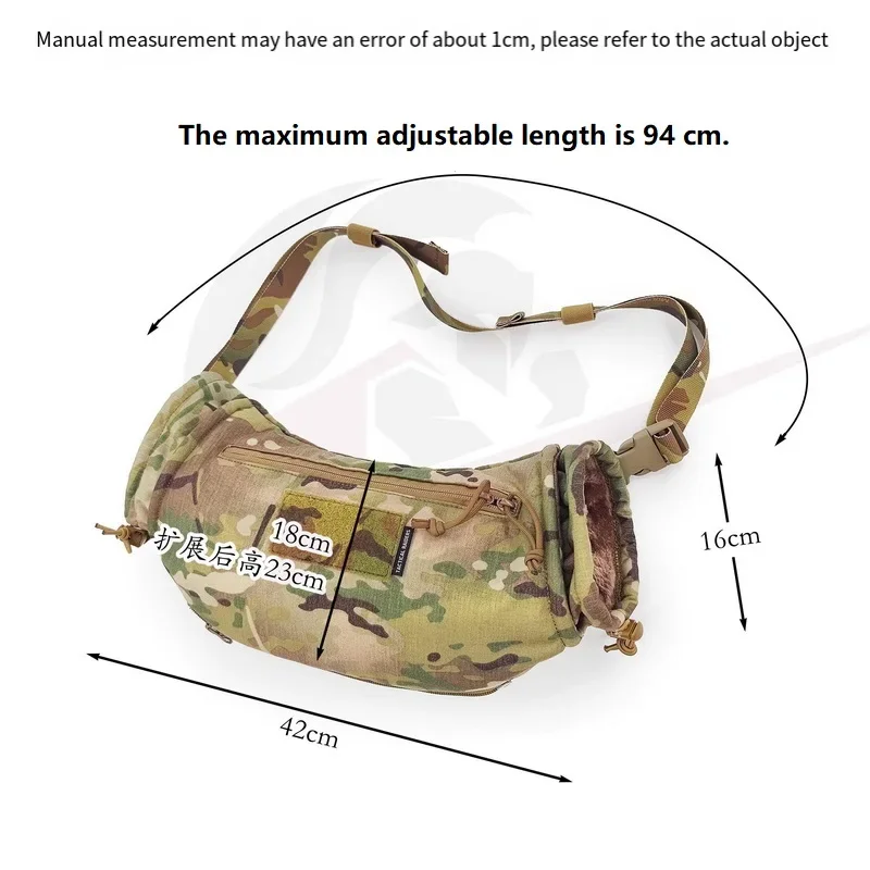 Bolso de mensajero de lana de camuflaje, bolsa calentadora de manos táctica estilo EI - imagen 4