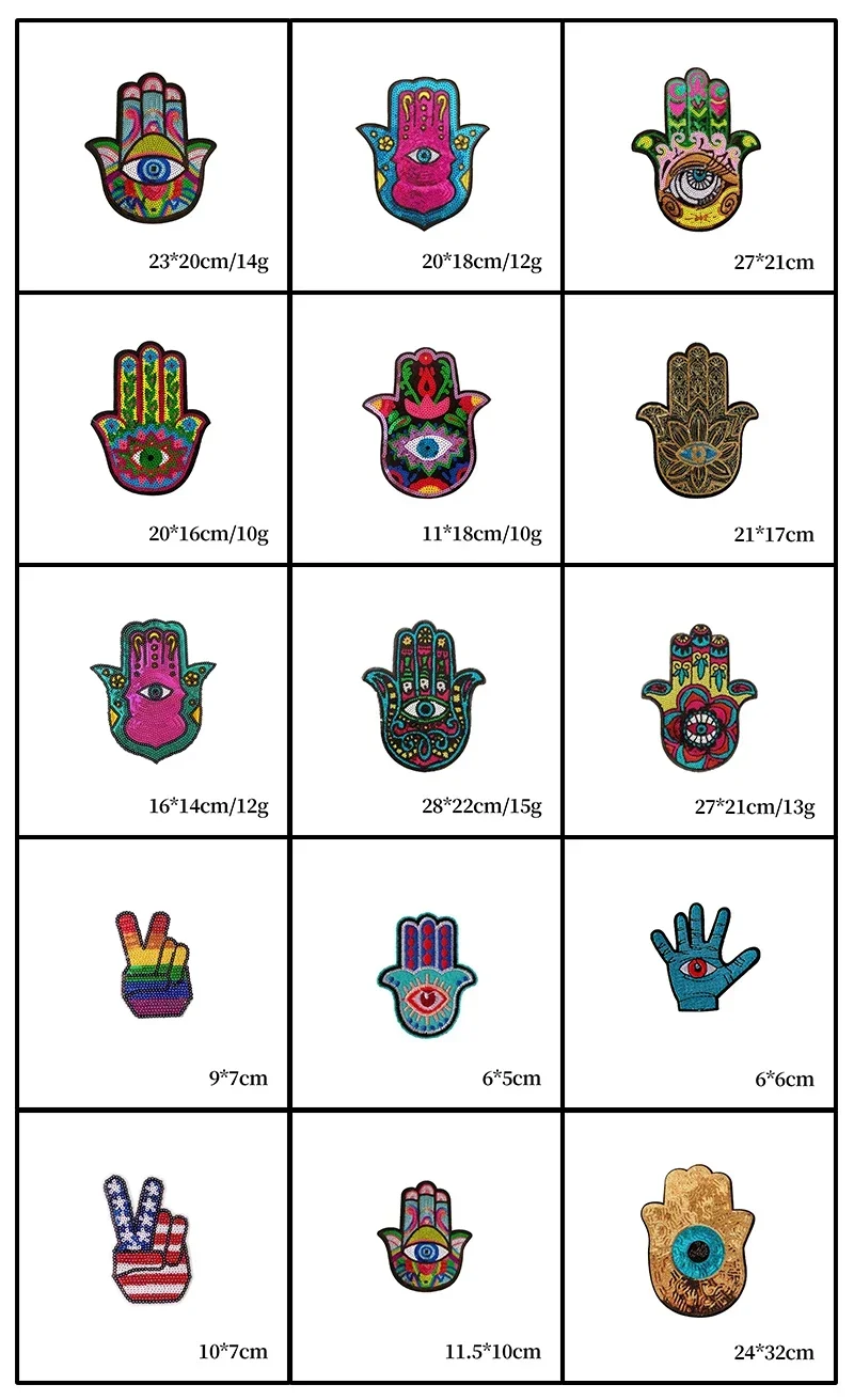 Parche de lentejuelas con icono de Ojos de mano para ropa, accesorios de ropa para planchar, apliques bordados DIY, parches de reparación de decoración - imagen 5