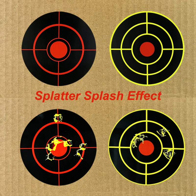 200 uds/250 uds/rollo 3 "autoadhesivo tiro objetivo pegatina salpicaduras amplificador reactivo práctica entrenamiento pegatinas de caza - imagen 3