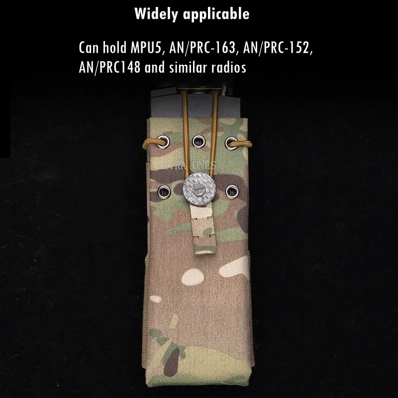 Bolsa táctica Molle para Walkie Talkie, bolsa de Radio multifunción para exteriores para MPU5 AN / PRC-163 AN / PRC-152 AN / PRC148 - imagen 4
