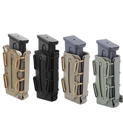 Bolsa táctica Molle para revistas de 9mm, soporte para pistola Mag con Clip para cinturón para Glock 17 19 Beretta M9 Fastmag, funda de carcasa blanda para caza