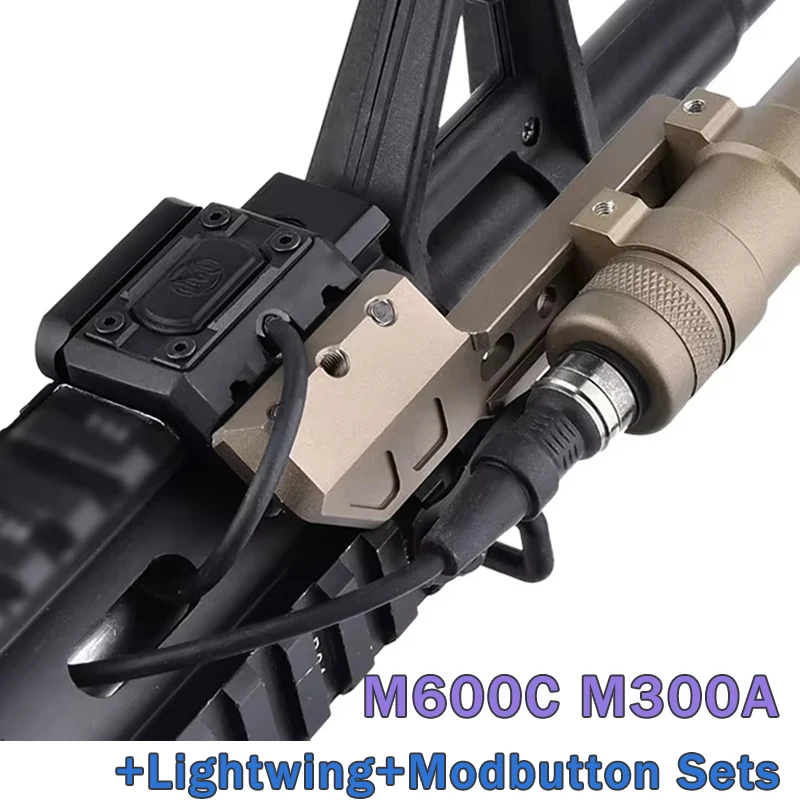 Linterna táctica Wadsn M300A M600C SF M600C M300A, montaje de unidad de alta lúmenes de Metal, Base HotBotton compatible con riel de 20MM, accesorio Airsoft - imagen 2