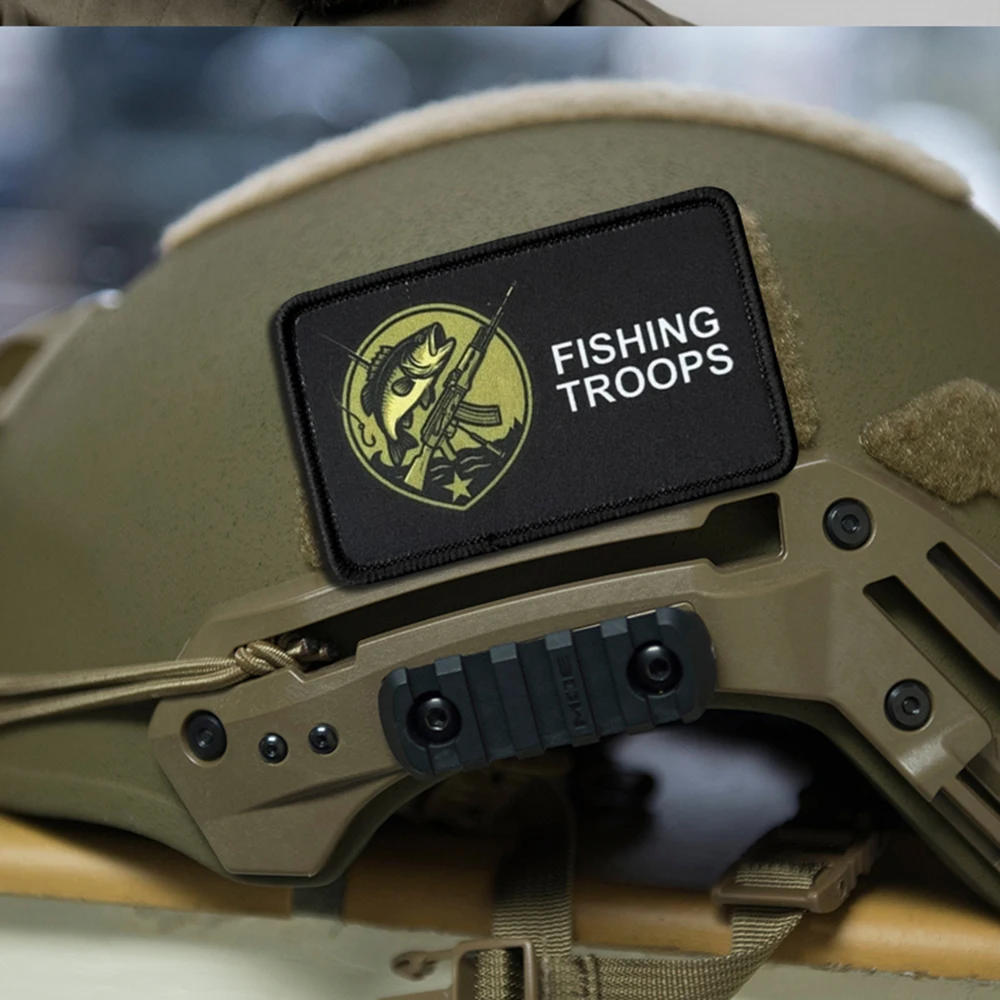 Parche táctico de pesca "Pescardo", parches divertidos de gancho y bucle, insignia de moral, brazalete del ejército militar, pegatinas para mochila