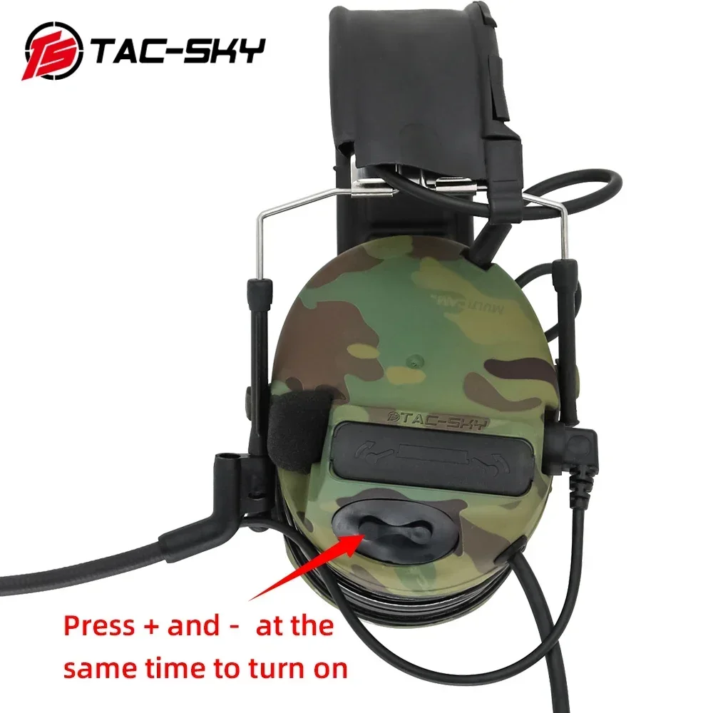 TS TAC-SKY C 3 cancelación de ruido táctica captación de sonido protección auditiva orejeras electrónicas de silicona auriculares COMTA III - imagen 4
