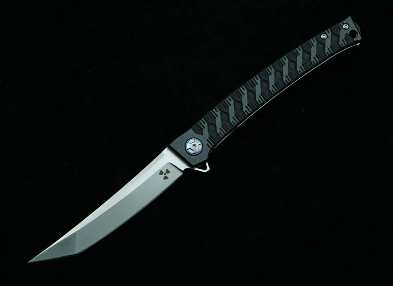 LEMIFSHE JR3406 cuchillo plegable táctico hoja D2 fibra de carbono - imagen 2