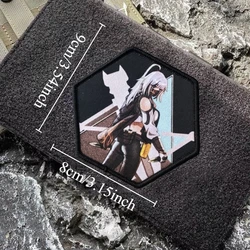 Parche táctico velcro anime chica – Insignia MOLLE para mochila y ropa