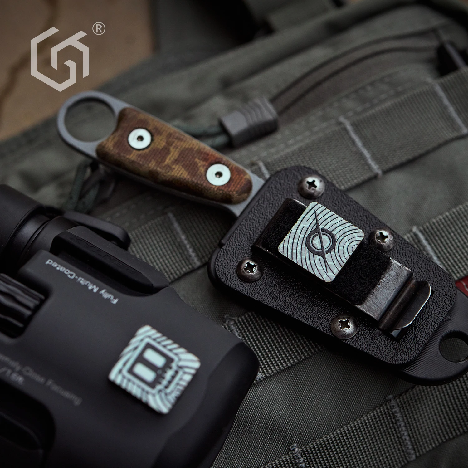 Medallón de 1 pulgada que brilla en la oscuridad, sujetadores de Velcro decorados con brazalete cuadrado - imagen 3