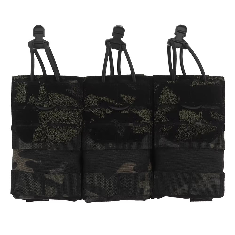 Chaleco portaplacas táctico MOLLE con bolsa triple para cargadores - imagen 5