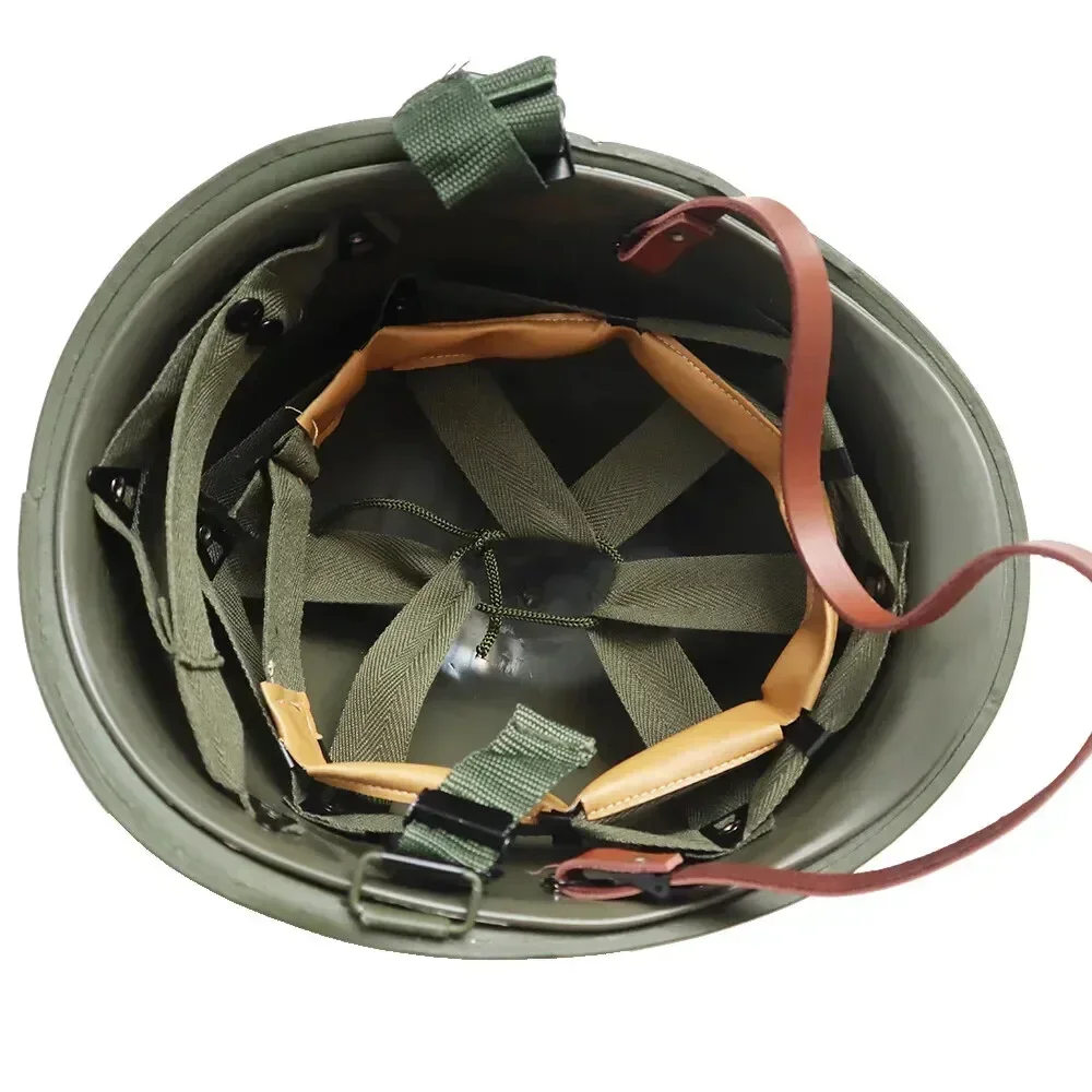 Casco MP Vintage, casco de soldado de Metal, equipo combinado de doble capa más casco acolchado M1 Casque WW2 - imagen 5