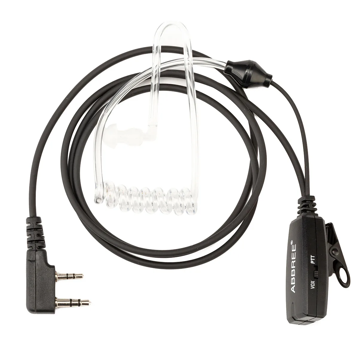 ABBREE Walkie Talkie auricular tubo acústico de aire auriculares VOX 2 pines para Baofeng UV5R UV-32 DM-32 UV-5RH BF-888S Radio bidireccional - imagen 2