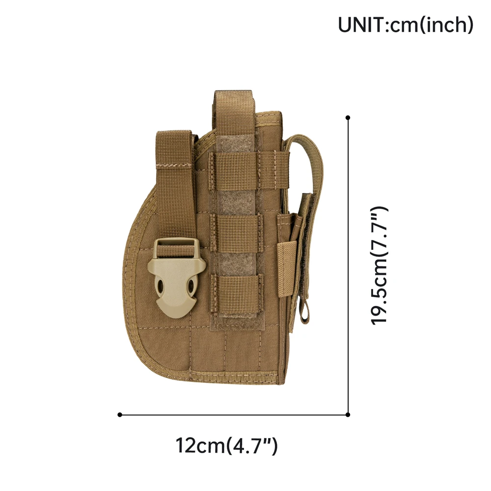 Funda táctica para pistola Molle Airsoft, bolsa Universal para mano derecha, para M1911, G17, G18, G19, G26, G34, CZ, P-10C - imagen 2