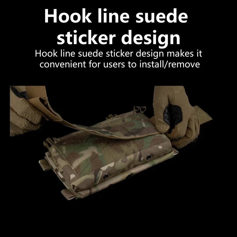 Correa de extensión para colgar en el pecho al aire libre, instalación MOLLE, correa elástica, línea de gancho, diseño de superficie de goma, montaje expandible - imagen 4