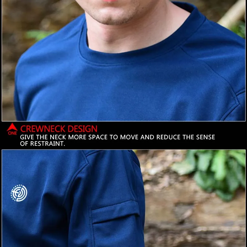 HAN WILD-Camiseta para exteriores de secado rápido para hombre, camisetas tácticas transpirables para Golf y senderismo, camisetas deportivas de tenis, camisetas de trabajo para entrenamiento - imagen 5