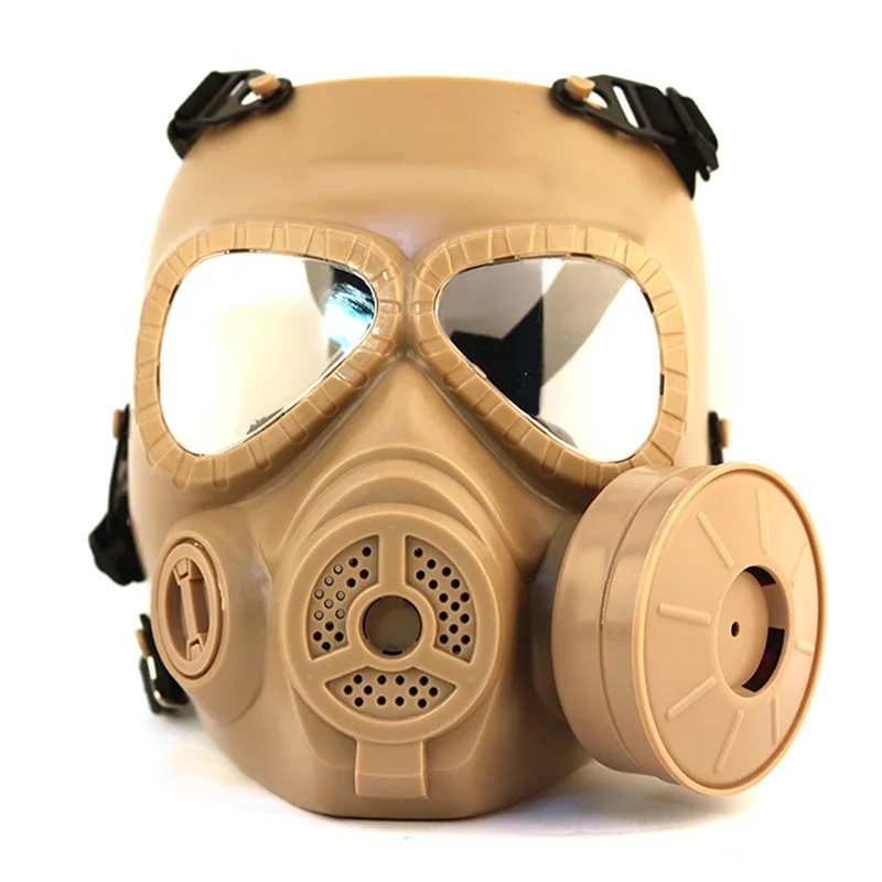 Máscaras de cabeza tácticas M04 máscara de Gas de cara completa de calavera simulada con ventilador Airsoft Paintball tiro juego de guerra protección de Cosplay - imagen 5