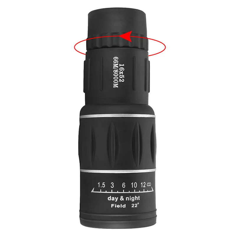 Potente telescopio Monocular 16x52, alcance de doble enfoque, binoculares con Zoom, Prisma, Monocle compacto para caza, equipo de Camping, nuevo - imagen 5