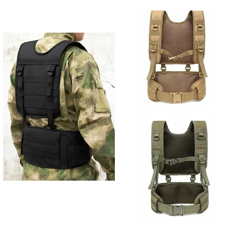 Chaleco táctico militar para hombre, aparejo de pecho, cinturón de combate MOLLE, ejército, Airsoft, Paintball, chaleco de caza al aire libre, accesorios de cintura - imagen 3