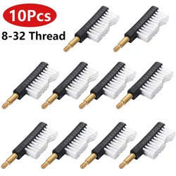 10Pcs Nylon Gun Cleaning Brushes Wire Brush Head Set 8-32 Thread Polishing Bristle Brushes for Pistol Rifles Cleaning Tool