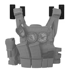 UNIONTAC Soporte de pared para estante táctico, colgador de chaleco de peso, gancho de accesorio táctico para abrigo, chaleco, traje, ahorro de espacio, 1 par