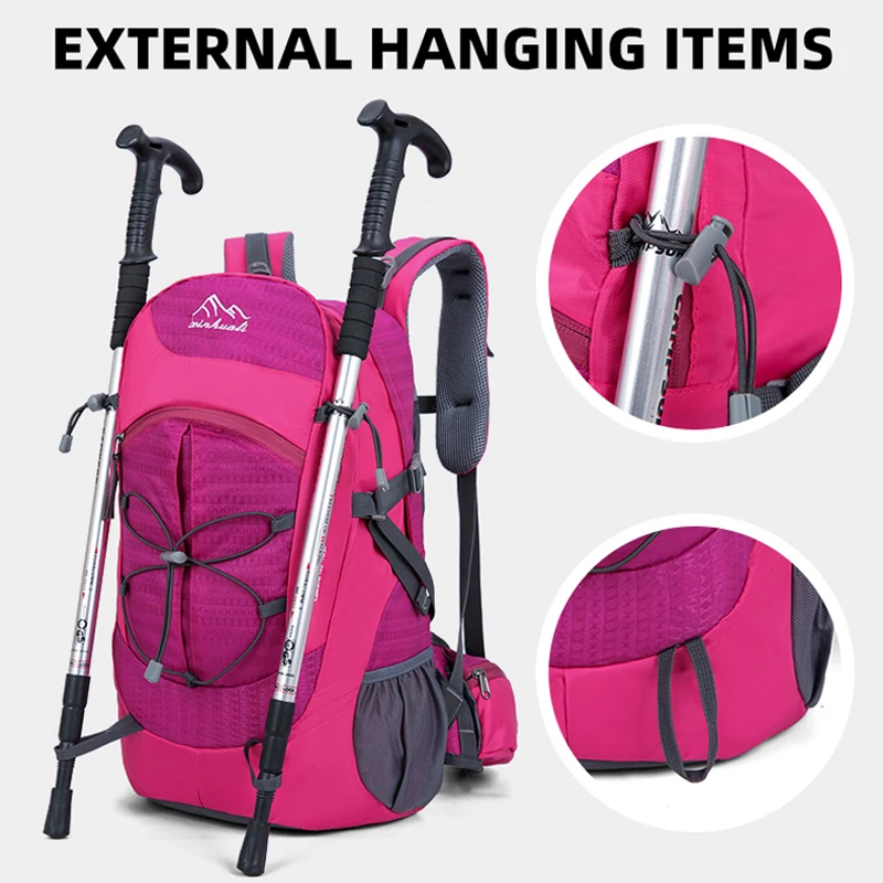 Mochila para acampar, bolsa de almacenamiento para senderismo, escalada al aire libre, mochila para senderismo, equipaje de viaje, mochila grande para montañismo - imagen 4