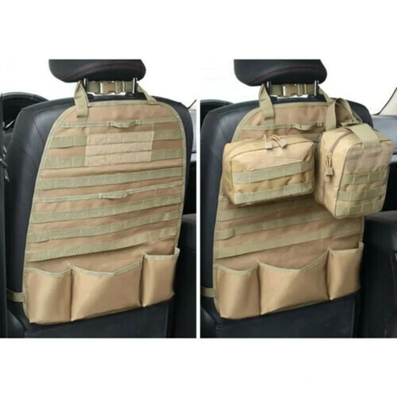 Bolsa organizadora de asiento trasero de coche Molle táctico Universal, Protector de cubierta de asiento de vehículo, accesorios de caza militares, bolsa de herramientas - imagen 2