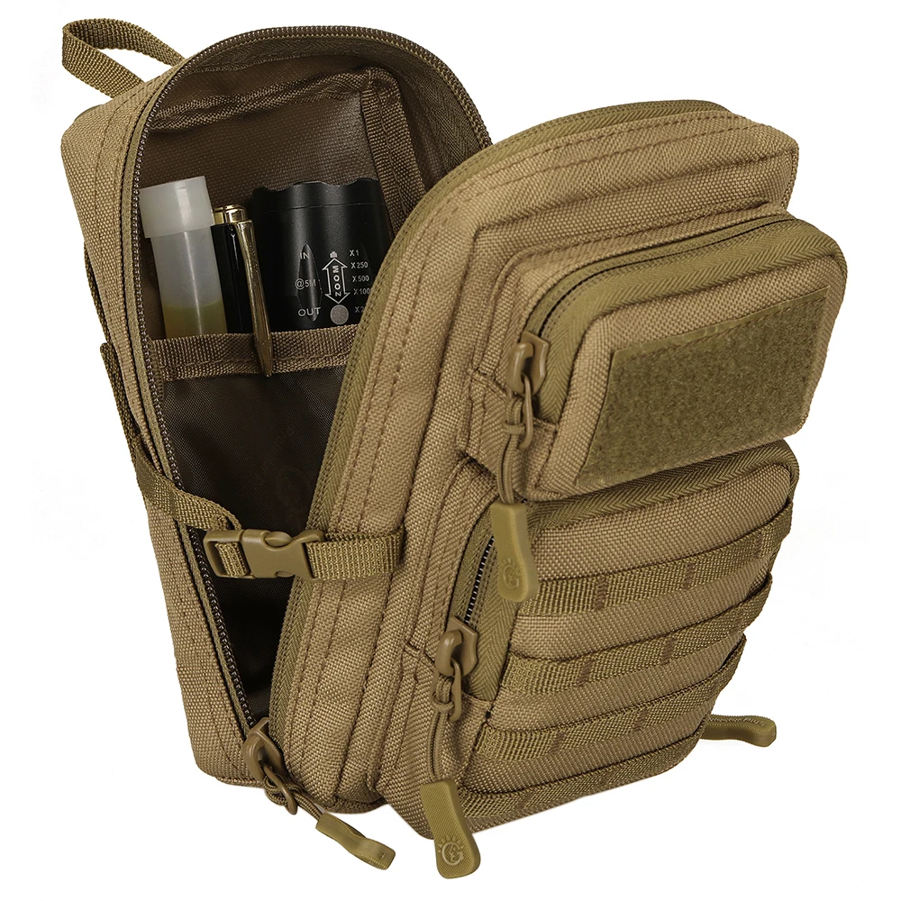 Bolsa táctica Molle para teléfono móvil, bolsa EDC de cintura, bolso de hombro militar, monedero, bolsillo, accesorios de caza y acampada, bolsa de herramientas - imagen 4