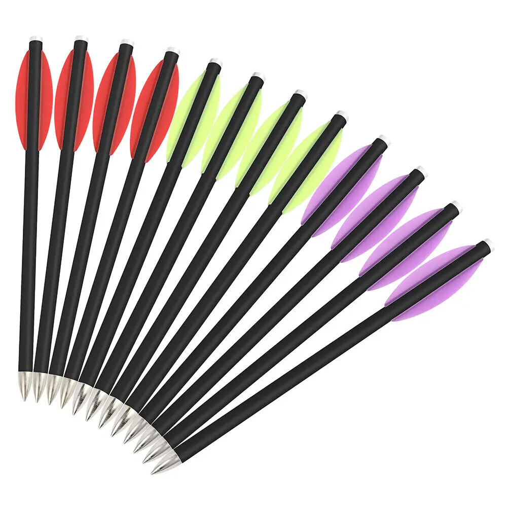 Tiro con arco OD 6mm 6,3 "pernos de ballesta flechas de carbono mezcladas 1,8" paletas de goma para ballesta caza tiro práctica deportes al aire libre