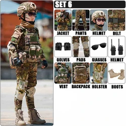 Uniforme militar infantil de entrenamiento camuflado para exteriores