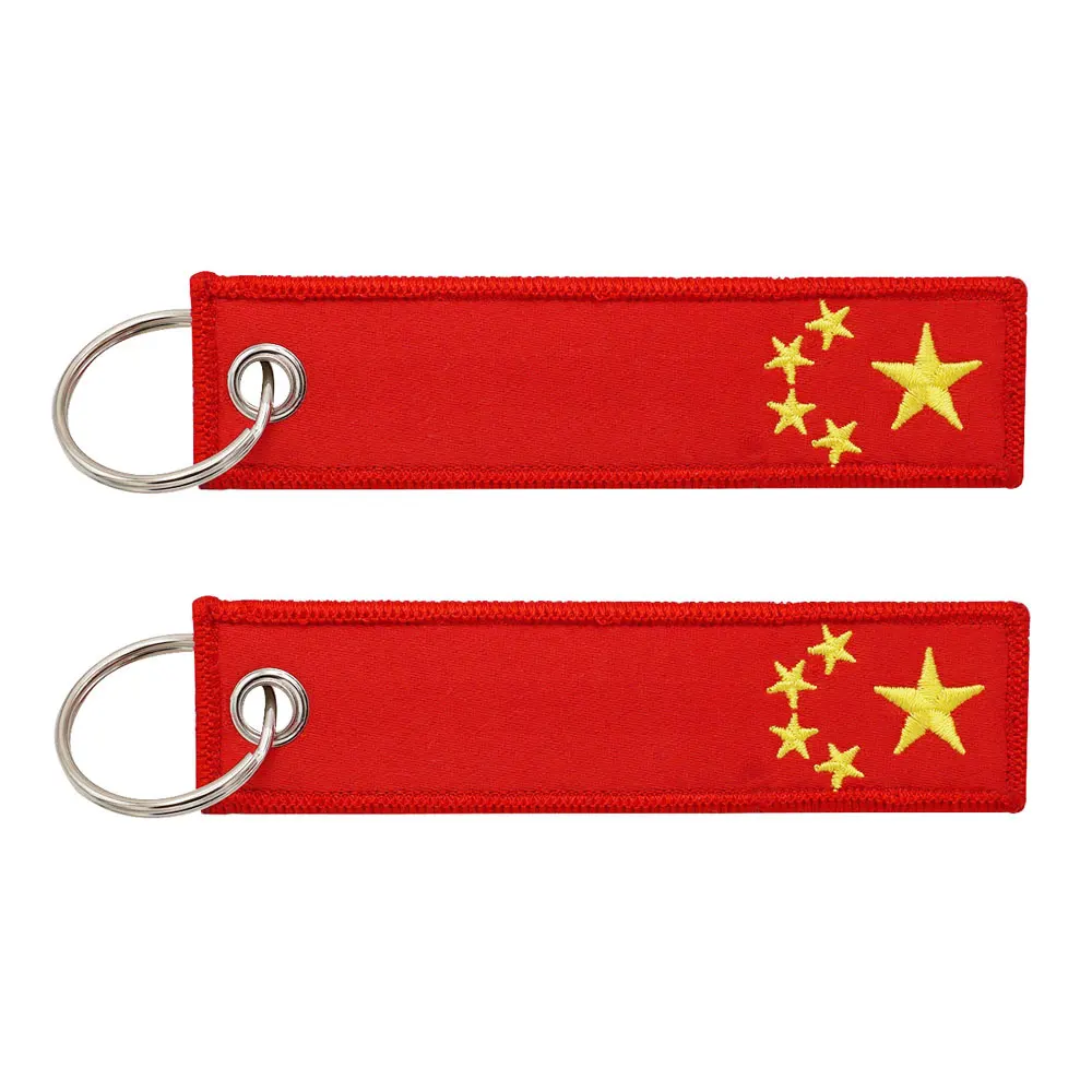 Llavero bordado con la bandera China - imagen 2
