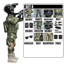 Traje de soldado para niños, traje militar, talla para niños de 11 años, disfraz de fuerzas especiales para niños, camuflaje, tipo Leger, combate al aire libre