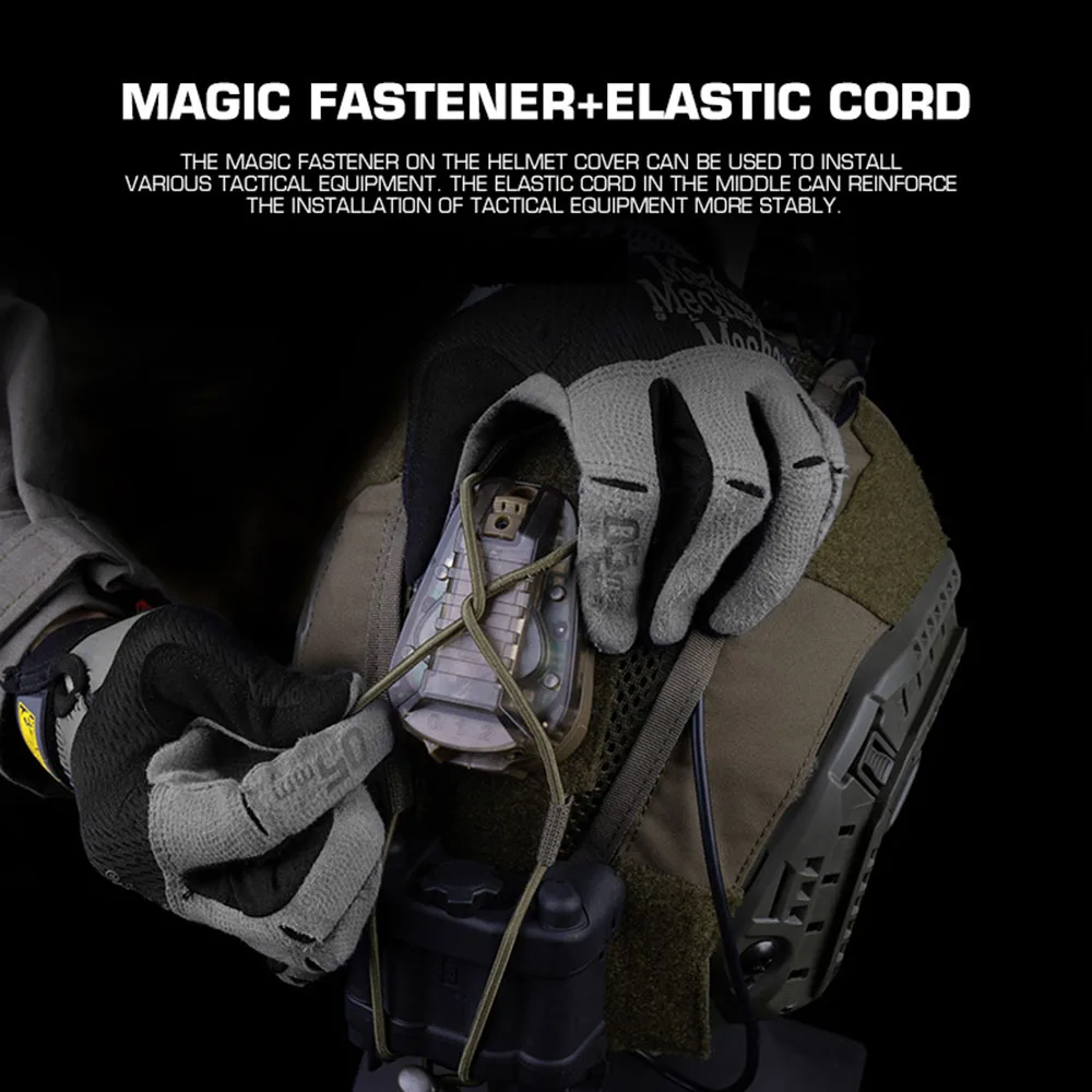 Cubierta táctica para casco FAST SF de corte súper alto para exteriores, tela protectora para casco de 4,0 (L) - imagen 4